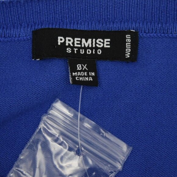 Premise Studio Cardigan Sweater Womens 0X Blue Rose Buttons 3/4 Sleeve - Picture 6 of 9